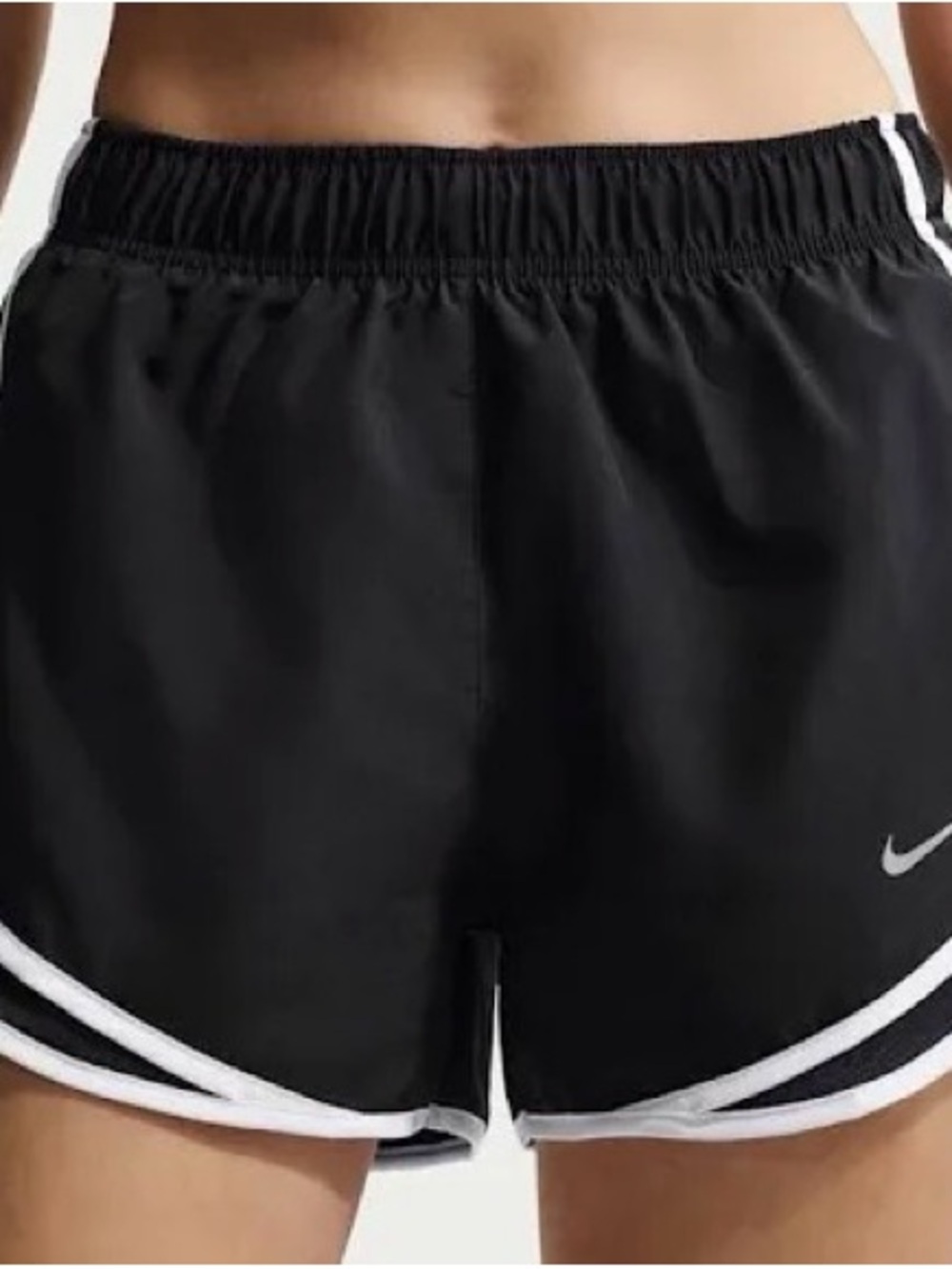 Nike Women’s Black Athletic Shorts with White Trim